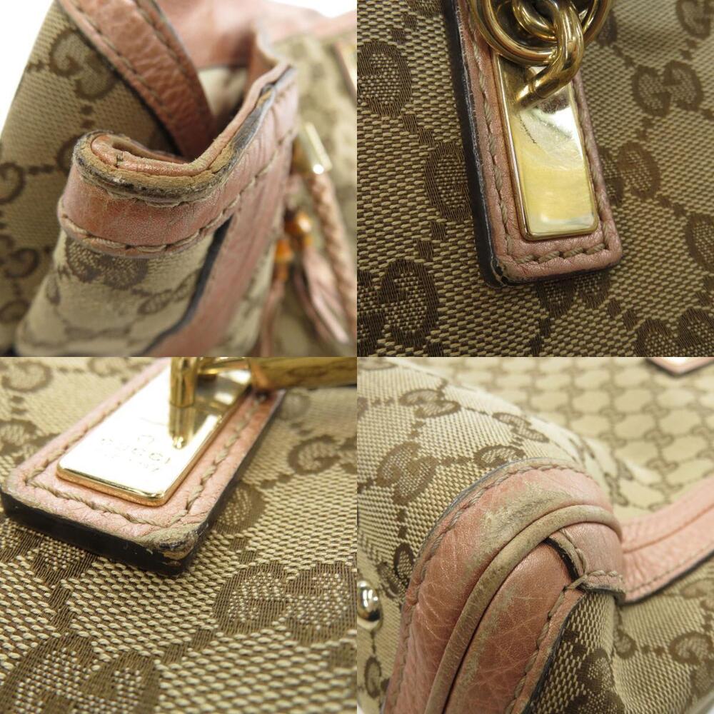Gucci canvas signature braided leather tote Bella GG monogram - Picture 9 of 11